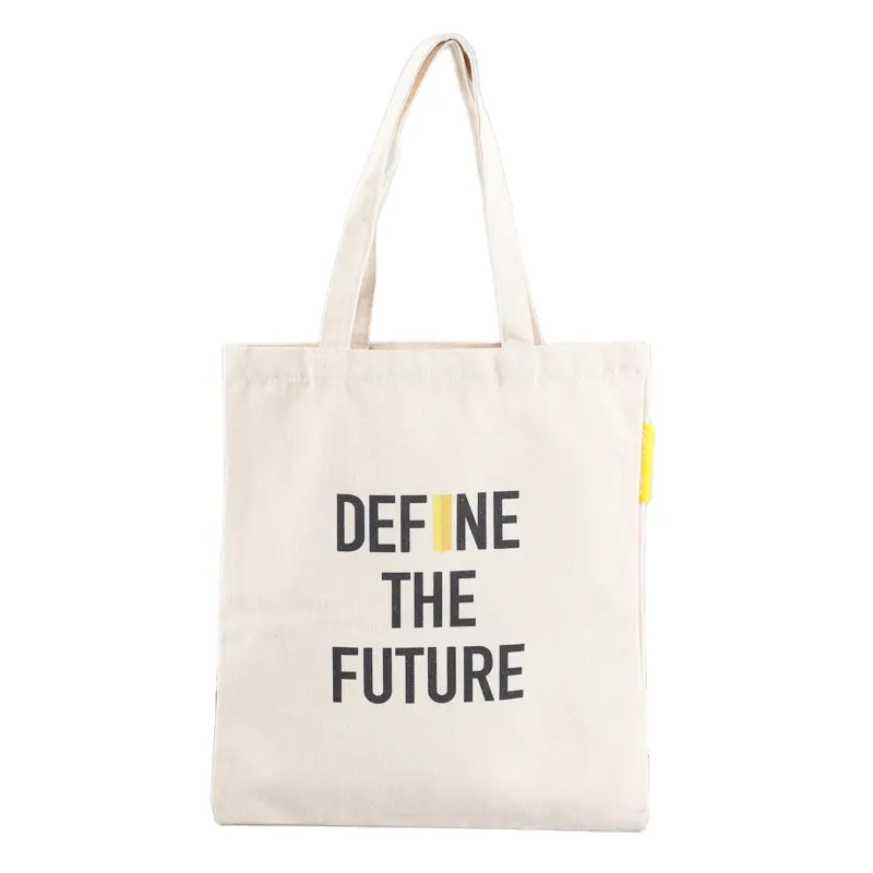 With your design customize foldable canvas tote bag with leather strap