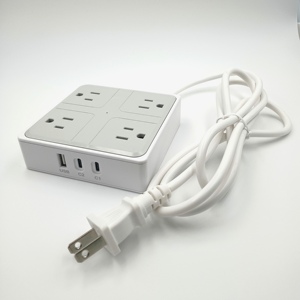 ปลั๊กพ่วงอัจฉริยะแบบ USB พร้อมช่องเสียบหลายช่องสำหรับปลั๊กแบบ US - Product Image 1