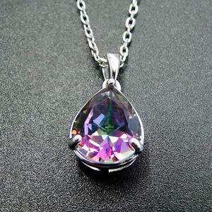 Listo para Enviar al por Mayor, Joyería de Plata de Ley 925, Colgante de Topacio Místico en Forma de Pera - Product Image 4