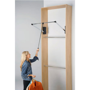 Organizador de Armario Extraíble Wansheng de Acero Inoxidable, Ajustable de 35 a 48 Pulgadas, Capacidad de 30 Kg, para Almacenamiento en Armarios - Product Image 5