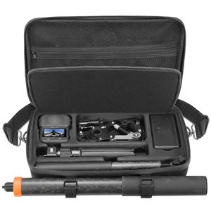 Étui de transport AMAZEAR pour accessoires DJI Osmo 360, nylon portable avec bandoulière compatible avec un bâton à selfie de 2,5 m (8,2 pieds) (noir) - Product Image 1