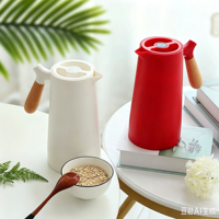 Thermos personnalisé 1L au design minimaliste scandinave avec intérieur en verre sous vide, vente en gros, grande capacité 1L pour boissons chaudes