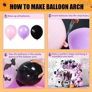 Kit de Arco de Globos de Halloween, Globos de Mylar con Diseño de Fantasma y Calavera, Set de Guirnalda DIY, Decoración para Fondo de Fotos de Baby Shower de Halloween - Product Image 5