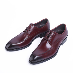 Zapatos Formales de Negocios para Hombre, de Cuero Genuino, con Cordones, Estilo Coreano, con Brocado Grabado, Punta Estilo Inglés, Transpirables - Product Image 1