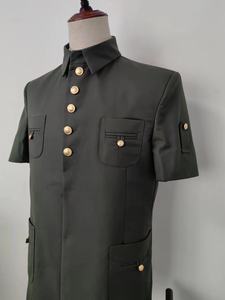 Trajes Safari para Homens Com Manga Curta Casamento Vestido Formal Coats Calças Slim Fitted <span class=keywords><strong>2</strong></span> Piece Prom Elegante Verão Costume Homme - Product Image 3