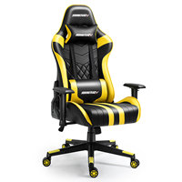 Chaise de jeu ergonomique haut de gamme, chaise relevable, cuir synthétique, inclinable à 180 degrés, pivotante à 360 degrés, couleur et logo personnalisables