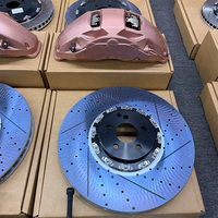 Kit d'étriers de frein avant 10 pistons et arrière 4 pistons avec rotors perforés en carbone haute performance – Amélioration des freins pour BMW, Audi, Mercedes