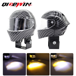 ไฟสปอร์ตไลท์หมวกกันน็อค Qideguan 18W LED IP67 ระบบไฟมอเตอร์ไซค์ แสงสีขาวเหลือง ไฟคงที่ ไฟแฟลช - Product Image 1