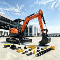 Livraison Gratuite Mini-Excavatrice sur Chenilles 3.5, 2 et 1 Tonne, Modèle EPA Kubota, pour Usage Agricole et Bâtiment, Prix Compétitifs