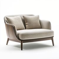 Fauteuil de salon moderne en bois fait main, durable, avec housse amovible, écologique, pour salle à manger, hôtel, chambre, appartement - Vente en gros usine