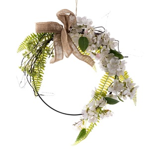 Corona de Flores Artificiales de Flor de Cerezo CallaFloral, Color Blanco, para Decoración del Hogar, Accesorios para Bodas CF01009 - Product Image 5