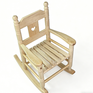 Fauteuil à bascule personnalisable en bois naturel à dossier haut pour enfant, bébé, tout-petit, design écologique pour salon – Vente en gros - Product Image 4