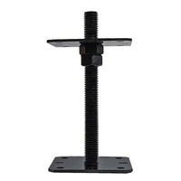 Support de poteau de pergola réglable en acier galvanisé robuste noir, enduit de poudre, étanche