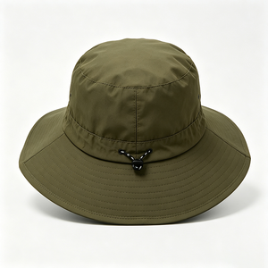 Sombrero de ala ancha para exteriores, color verde oliva, de secado rápido, ligero, con protección solar, correa ajustable para la barbilla, logotipo ACE personalizado, para camping - Product Image 6