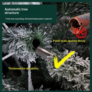 Wholesale Full PVC Flocked Dead Branch Christmas <b>Tree</b> Snowy Elf Style With <b>Lights</b> Snow Covered <b>Tree</b> Without Fence - Product Image 3