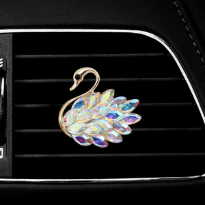 Wholesale Bling Crystal Swan <b>Car</b> Air Vent <b>Clip</b> Rhinestone <b>Car</b> Perfume Air Freshener Luxury <b>Car</b> Interior Decoration for Ladies - Product Image 2