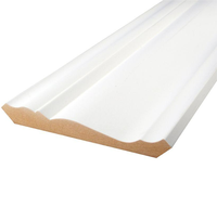 Corniche décorative moderne en MDF blanc apprêté pour plafond, moulure d'angle, moulure de plafond pour armoire de cuisine