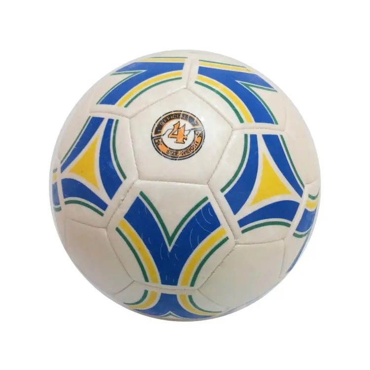Venta al por mayor de cuero partido de Fútbol entrenamiento al aire libre tamaño 5 trampolín balón de partidos de fútbol