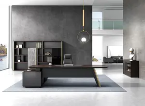 आकर्षक हमें अच्छी बिक्री 2.4M आधुनिक डिजाइन लक्जरी कार्यस्थान सीईओ राष्ट्रपति कार्यालय फर्नीचर कार्यकारी डेस्क