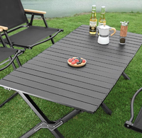 Table pliante portable pour le camping et les fêtes, résistante aux hautes températures, facile à nettoyer, facile à installer et à démonter