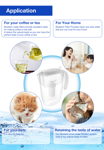 快速过滤水壶，兼容 Micro X-Clean 滤芯，带电子定时器，2.6 升白色水壶 - Product Image 3