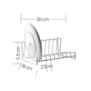 Estante de almacenamiento redondo de acero inoxidable 304 para platos de cena, estante de secado de cocina, estante para platos, estante pequeño para tabla de cortar - Product Image 5