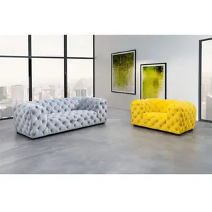 4-местный диван с тканевой обивкой желтый кожаный диван для зала ожидания и гостиной