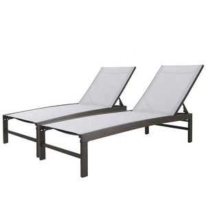 Venta al por mayor al aire libre <span class=keywords><strong>blanco</strong></span> Chaise Lounge piscina lado marco de Metal tumbonas de playa de aluminio <span class=keywords><strong>sol</strong></span> tumbona - Product Image 5
