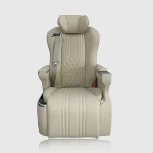 Capa de couro reclinável para assento aero elétrico de luxo com tela sensível ao toque para Alphard Mercedes Benz Toyota