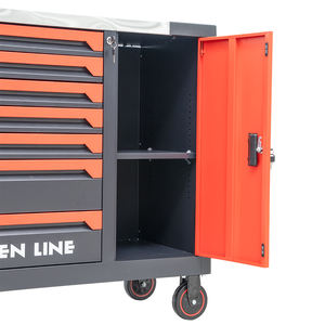 자동차 정비소용 7단 잠금식 레드 스틸 공구함 258피스 헤비듀티 철제 공구 세트(도어 포함) OEM 지원 - Product Image 5