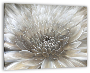 Pintura de Arte Moderno, pintura al óleo de cabeza de flor de Margarita blanca, lienzo envuelto, decoración de pared - Product Image 2