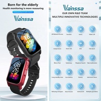 Pantalla clara Seguridad para ancianos Detección de caídas GPS 4G Videollamada Sos Recordatorio Reloj inteligente con tarjeta Sim 4G Wifi Reloj en línea
