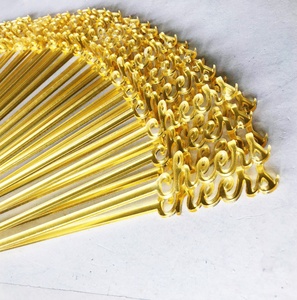 Agitateur à <span class=keywords><strong>cocktail</strong></span> en plastique, agitateur à boisson, couleur or, miroir, agitateur acrylique, prix d'usine - Product Image 2