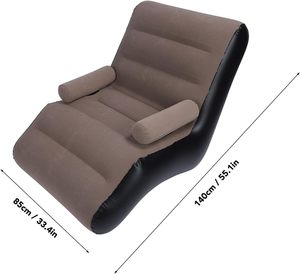 High Quality S Shaped <b>Inflatable</b> <b>Sofas</b> Velvet <b>Inflatable</b> Chairs and <b>Sofas</b> Portable Flocked Air <b>Sofa</b> for Home Living Room Lounge - Product Image 2