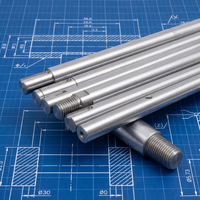 Tige de tournage CNC en acier inoxydable 304 de précision sur mesure |   Finition de passivation de l'arbre d'entraînement du moteur linéaire OEM, usinage de précision