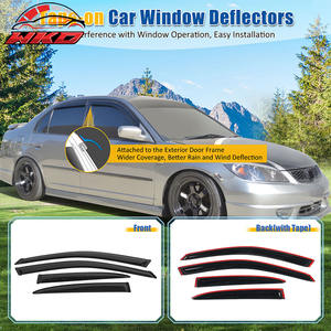 Pare-soleil pour Honda Civic 01-05 berline, protection contre la pluie, pare-soleil, aérateur, acrylique, 4 pièces, protection des fenêtres latérales des portes de voiture - Product Image 2