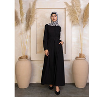 Robe maxi abaya en treillis brun rouillé, style ethnique, vêtements pour femmes musulmanes