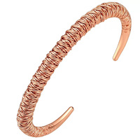 Bracelet magnétique unisexe en cuivre pur à 99,95 %, ajustable, design vintage, torsadé et rayé, vente en gros d'usine