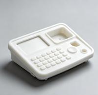 Connecteur de raccordement de tuyau en plastique blanc à 4 voies avec ports filetés et trous de fixation, prototype rapide d'impression 3D