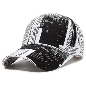 Cappellini da Baseball con Stampa Giornale Vintage, Pronta Consegna, Stampa Digitale Completa - Product Image 2