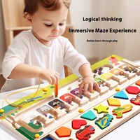 Tablero Sensorial Montessori para Bebés de 0 a 3 Años, Juguete Educativo de Madera para el Desarrollo de la Inteligencia, Tablero de Actividades Certificado para Niños Pequeños, Unisex