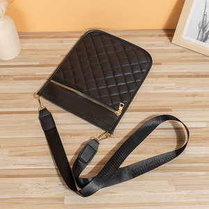 Foreign Trade Wholesale PU Rhombus Multi-Card Vertical <b>Envelope</b> Mobile Phone Shoulder Bag Design Zipper Closure Urban Tanjing - Product Image 2