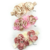 Accessoires pour cheveux d'enfants : bandeaux fleuris, pinces à cheveux en perles et diamants, bandeaux à plumes, couvre-chefs pour bébés