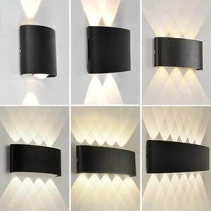 Lámpara de Pared LED para Porche, Diseño Cónico, Aluminio, Iluminación Superior e Inferior, RGB, Lámpara de Noche Inteligente - Product Image 1