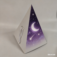 Faltbare Pyramidenförmige Cupcake-Kuchen-Keks-Box mit Kunstpapier-Lackierung für Snack-Aufbewahrung Anpassbare Bäckerei-Verpackung