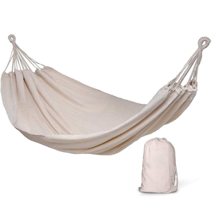 Hamaca Portátil para 1-2 Personas con Barra <span class=keywords><strong>de</strong></span> Equilibrio Antivuelco, Lona <span class=keywords><strong>de</strong></span> Nailon Resistente y Correas para Árboles, Ideal para Exteriores, Patio y Jardín - Product Image 1