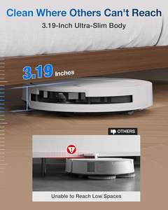 Original for ECOVACS T50 PRO Robot Vacuum and Mop White 3.19 Ultra-Slim AIVI 3D Obstacle Avoidance Self-Emptying - Product Image 5