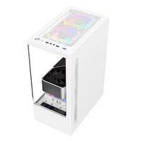 Boîtier d'ordinateur transparent double personnalisé AntarcChill Design OEM ODM avec ventilateurs RGB, boîtier PC pour jeux