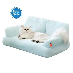 Высококачественный новый дизайн, диван-кровать для собак с прочным тканевым нескользящим дном и съемным моющимся покрытием, кровати для домашних животных
