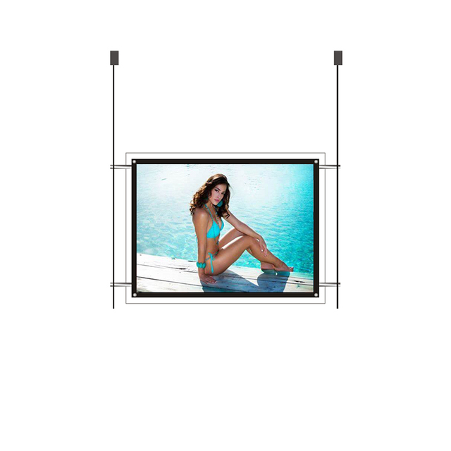 A3 A4 Rectangular Acrylic LED Window Light Box Display Single or Double Sided Hanging Style